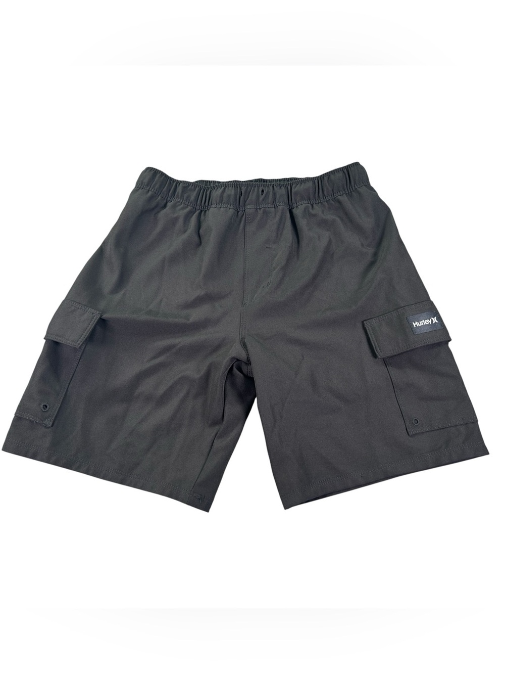 Hurley Hybrid Cargo Shorts Boys XL 14/16 Black 4-Way Stretch Quick Dry Surfcore